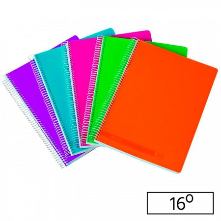 Cuaderno espiral cuadricula tapa pvc 80 hojas - 16ºPapel Planet