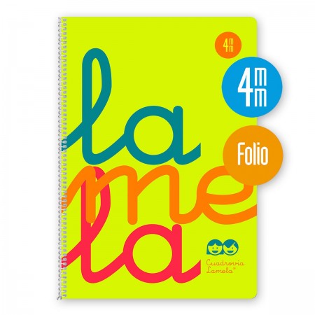 Cuaderno Lamela espiral folio tapa pvc 90g 80 hojasPapel Planet