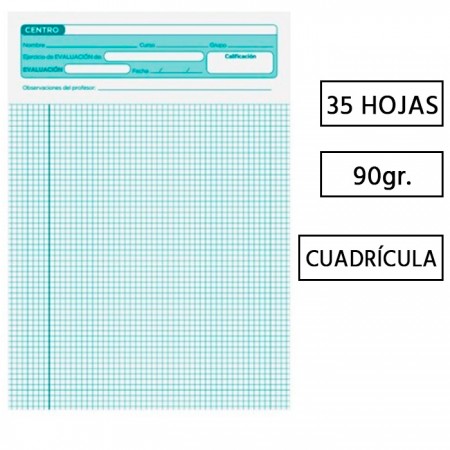 Bloc de evaluaciones A4 MP 90gr 35h CervantesPapel Planet