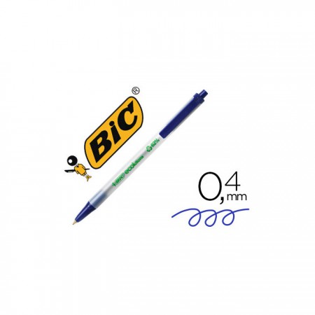 Bolígrafo Bic clic stic Ecolutions azulPapel Planet