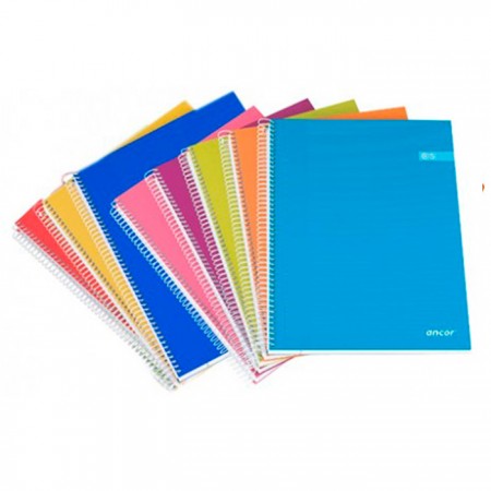 Cuaderno espiral liso tapa blanda 60g 80 hojas - A5Papel Planet