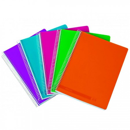 Cuaderno espiral liso tapa dura 60g 80 hojasPapel Planet