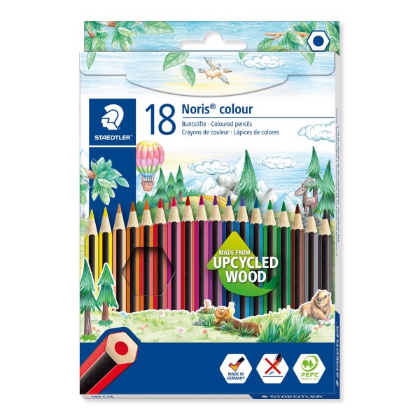 Lápices Staedtler noris colors 18 colores hexagonal