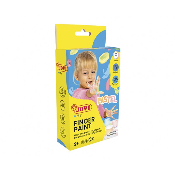 Pintura Jovi de dedos set de 6 colores pastel 35ml