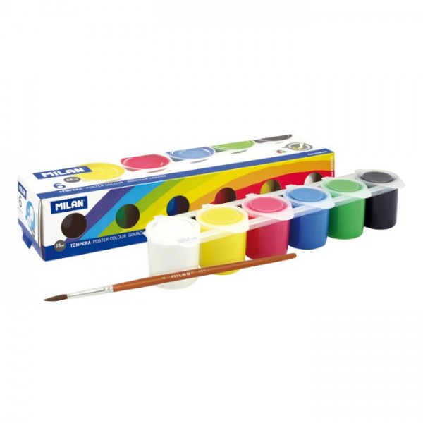 Témpera Milan estuche 25ml 6 colores