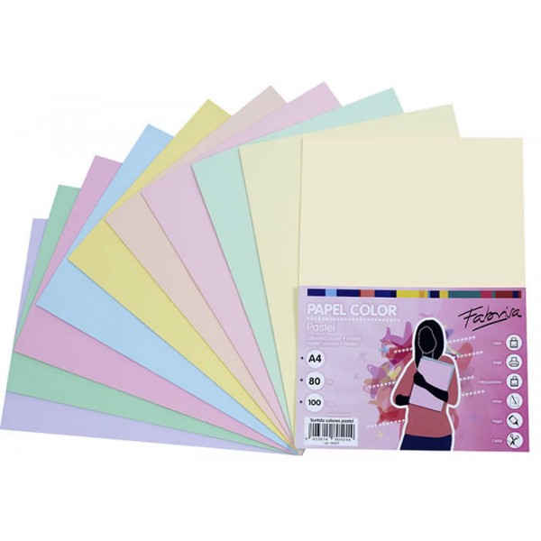 Papel Fabrisa A4 colores surtidos