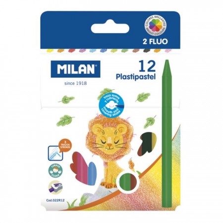 Ceras Milan plastipastel 12 coloresPapel Planet