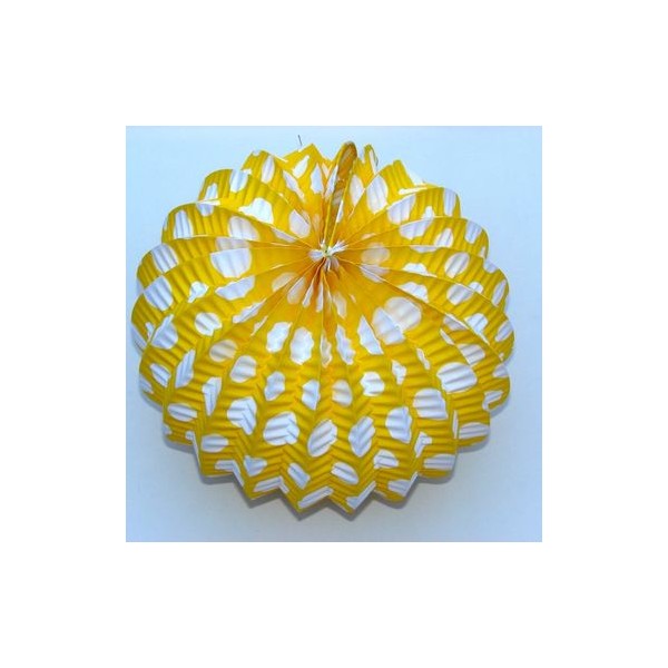 Farolillo amarillo lunar blanco chico