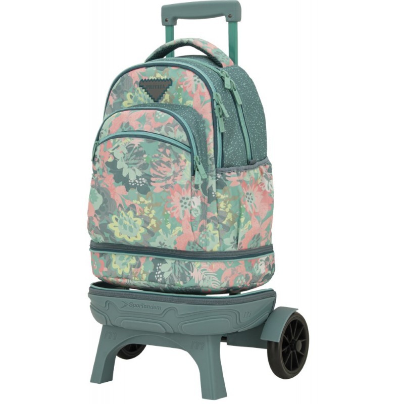 Mochila Escolar Privata Blooming 44,5 cm Carro Desmontable, Doble