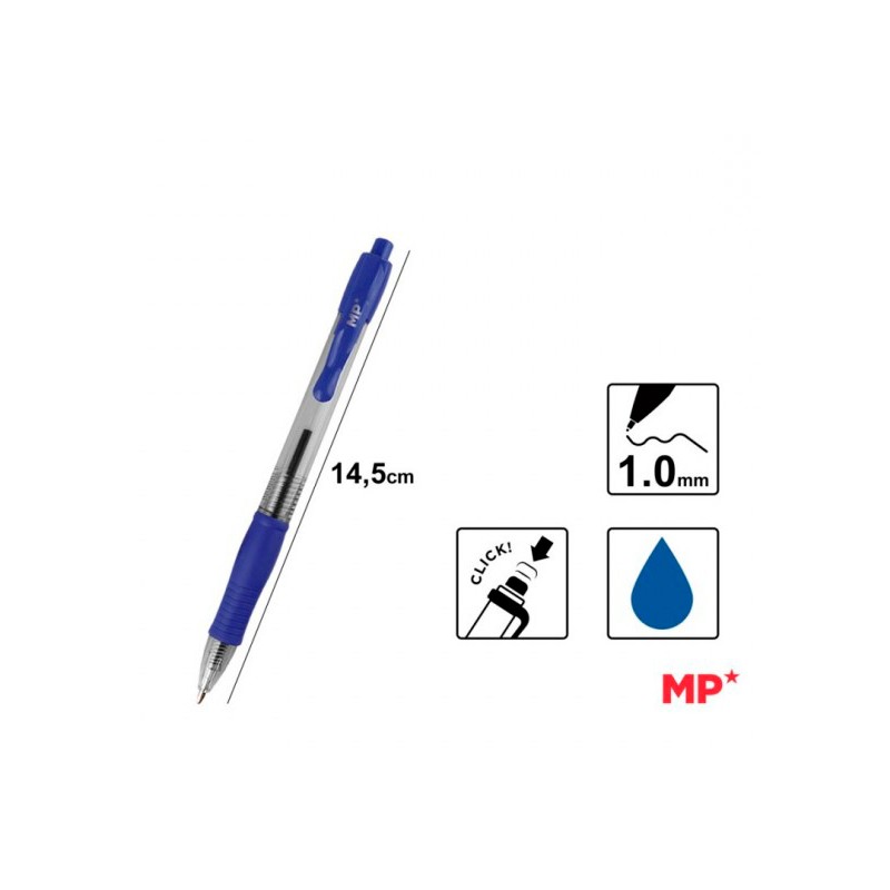 Bolígrafo grip MP 1,00 mm azulPapel Planet