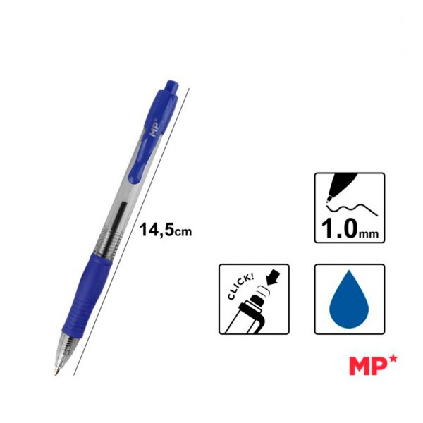 Bolígrafo grip MP 1,00 mm azul