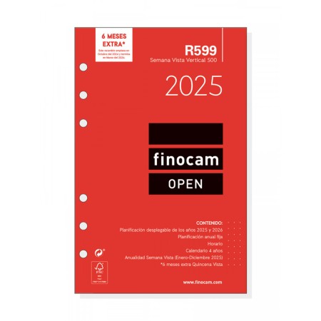 Recambio Agenda 2025 Finocam OpenPapel Planet