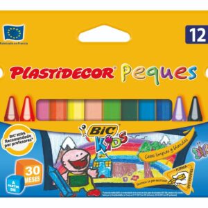 Cera Bic plastidecor triangular peques 12 unidades