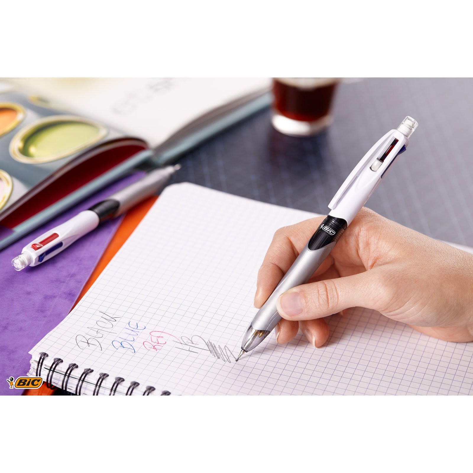 Bolígrafo Bic 3 colores + portaminas 0