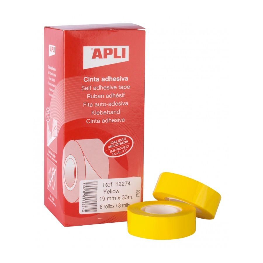 Cinta Apli adhesiva 19 mm x 33 m transparente