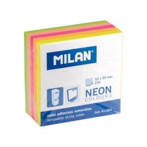 Notas adhesivas Milan 50 x 50mm 250 unidades neon