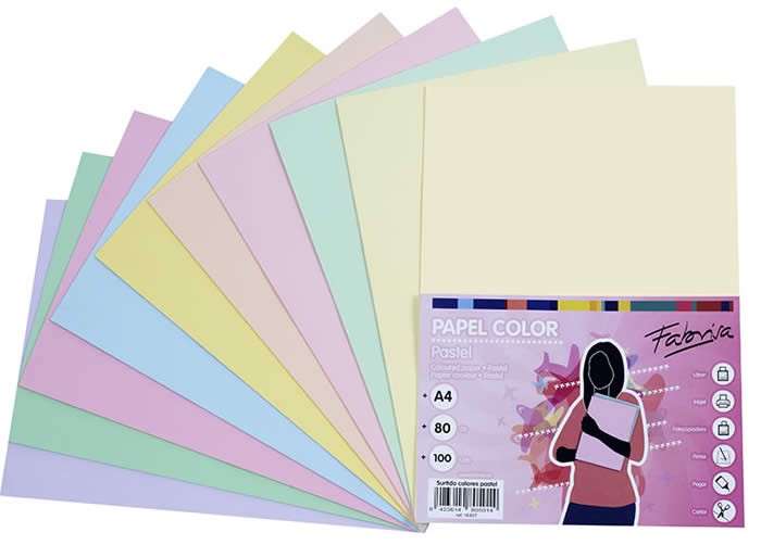 Papel Fabrisa A4 colores surtidos