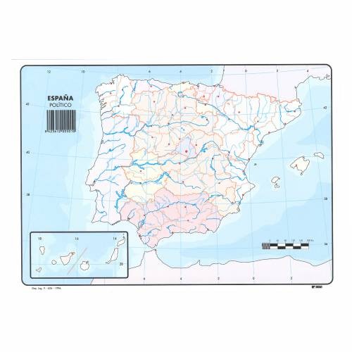 Mapa mudo político folio