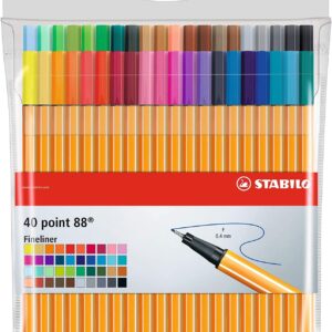 Rotulador Stabilo point 88 estuche 40 unidades