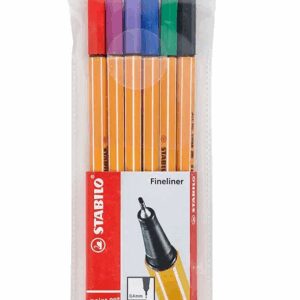 Rotulador Stabilo point 88 estuche 6 unidades