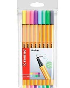 Rotulador Stabilo point 88 estuche 8 unid colores pastel