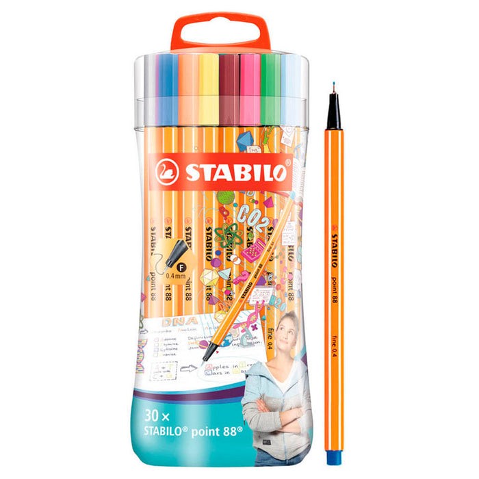 Rotulador Stabilo point 88 sleeve estuche 30 colores