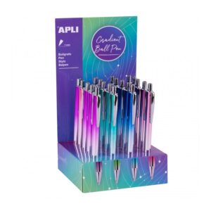 Bolígrafo Apli metal gradient