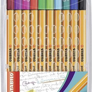 Rotulador Stabilo point 88 estuche 10 colores