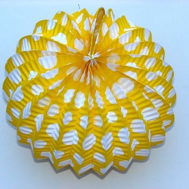 Farolillo amarillo lunar blanco chico